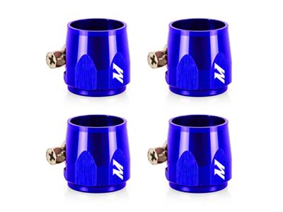 Mishimoto Aluminum -12AN Hex Finishers - Blue - MMHXF-12-4-BL