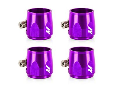Mishimoto Aluminum -6AN Hex Finishers - Purple - MMHXF-06-4-PR