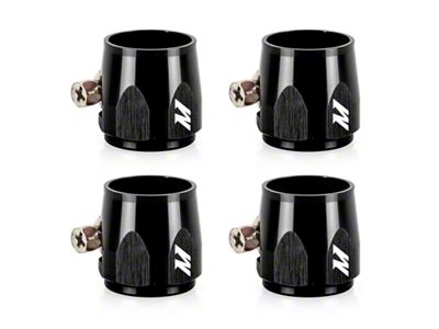 Mishimoto Aluminum -8AN Hex Finishers - Black - MMHXF-08-4-BK