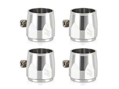 Mishimoto Aluminum -8AN Hex Finishers - Silver - MMHXF-08-4-SL