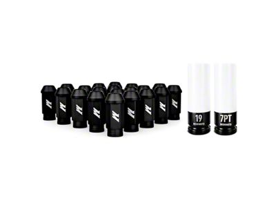 Mishimoto Aluminum Locking Lug Nuts 1/2 X 20 23pc Set - MMLG-1220-23LBK