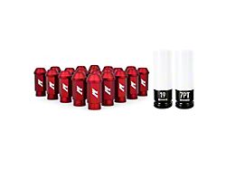 Mishimoto M12x1.25 Aluminum Locking Lug Nuts; Set of 20; Red