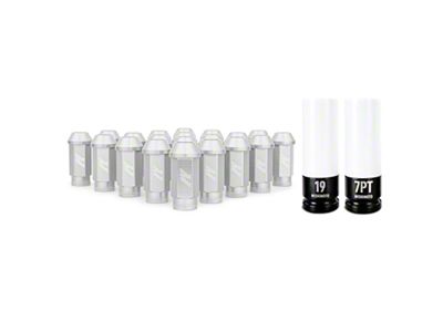 Mishimoto Aluminum Locking Lug Nuts M12x1.25 20pc Set Silver - MMLG-125-20LSL
