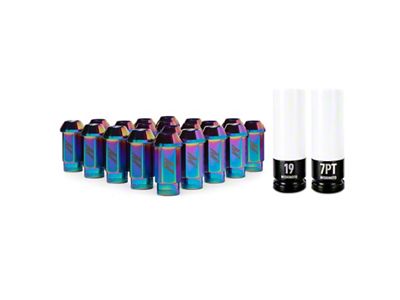 Mishimoto Aluminum Locking Lug Nuts M12x1.5 20pc Set Neo Chrome - MMLG-15-20LNC