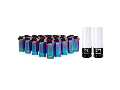 Mishimoto Aluminum Locking Lug Nuts M12x1.5 27pc Set Neo Chrome - MMLG-15-27LNC