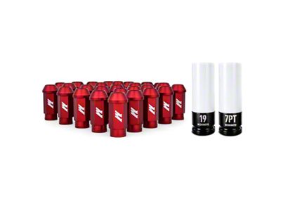 Mishimoto Aluminum Locking Lug Nuts M12x1.5 27pc Set Red - MMLG-15-27LRD