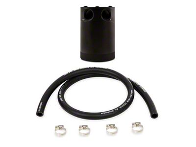 Mishimoto Assembled Universal 2-Port Catch Can Black w/ Hose - MMBCC-CBTWO-BKH