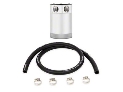 Mishimoto Assembled Universal 2-Port Catch Can Polished w/ Hose - MMBCC-CBTWO-PH