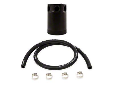 Mishimoto Assembled Universal 3-Port Catch Can Black w/ Hose - MMBCC-CBTHR-BKH