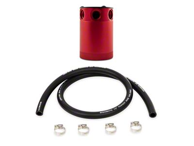 Mishimoto Assembled Universal 3-Port Catch Can Red w/ Hose - MMBCC-CBTHR-RDH
