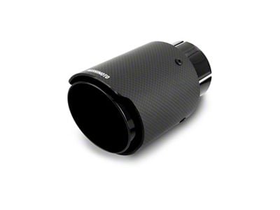 Mishimoto Carbon Fiber Muffler Tip 2.5in Inlet 3.5in Outlet Black - MMEXH-TIP-CF25BK