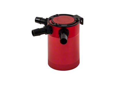 Mishimoto Compact Baffled Oil Catch Can 3-Port - Red - MMBCC-CBTHR-RD