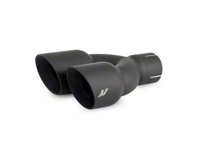 Mishimoto Dual Offset Tips 2.5in Inlet 3in Outlet Slash Cut - MMEXH-TIP-FSTBK