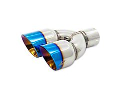 Mishimoto Dual Offset Tips 2.5in Inlet 3in Outlet Slash Cut - MMEXH-TIP-FSTBT
