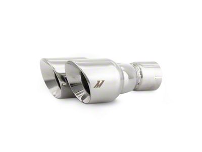 Mishimoto Dual Offset Tips 2.5in Inlet 3in Outlet Slash Cut - MMEXH-TIP-FSTP