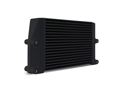 Mishimoto Heavy-Duty Oil Cooler - 10in. Same-Side Outlets - Black - MMOC-SSO-10BK
