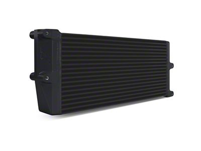 Mishimoto Heavy-Duty Oil Cooler - 17in. Opposite-Side Outlets - Black - MMOC-OO-17BK