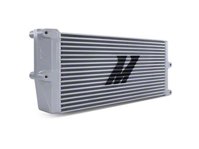 Mishimoto Heavy-Duty Oil Cooler - 17in. Opposite-Side Outlets - Silver - MMOC-OO-17SL