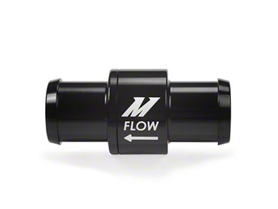 Mishimoto One-Way Check Valve 3/4in Aluminum Fitting - Black - MMFT-CHKVLV-34