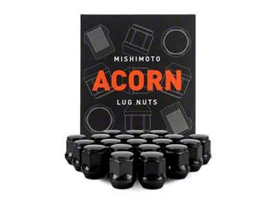 Mishimoto Steel Acorn Lug Nuts M12 x 1.5 - 20pc - MMLG-AC1215-20BK