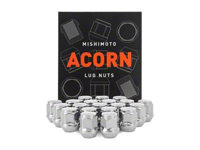 Mishimoto Steel Acorn Lug Nuts M12 x 1.5 - 20pc - MMLG-AC1215-20CH