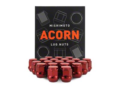 Mishimoto Steel Acorn Lug Nuts M12 x 1.5 - 20pc - MMLG-AC1215-20RD