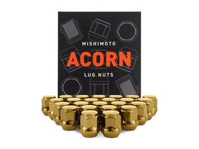 Mishimoto Steel Acorn Lug Nuts M12 x 1.5 - 24pc - MMLG-AC1215-24GD