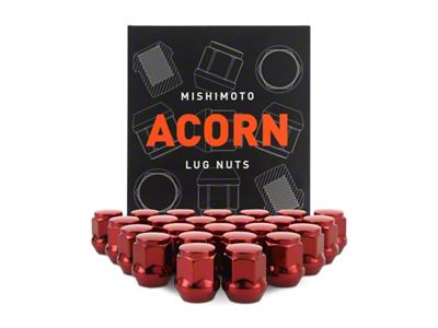Mishimoto Steel Acorn Lug Nuts M14 x 1.5 - 24pc - MMLG-AC1415-24RD
