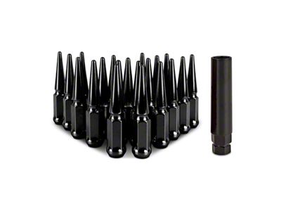 Mishimoto Steel Spiked Lug Nuts M12x1.5 20pc Set - Black - MMLG-SP1215-20BK