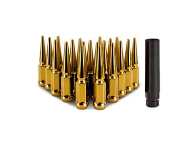 Mishimoto Steel Spiked Lug Nuts M12x1.5 20pc Set - Gold - MMLG-SP1215-20GD