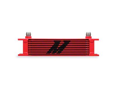 Mishimoto Universal 10 Row Oil Cooler - Red - MMOC-10RD