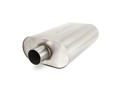 Mishimoto Universal Muffler with 2.5in Center Inlet/Outlet - Brushed - MMEXH-MF-25CCBR