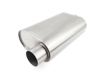 Mishimoto Universal Muffler with 3.0in Offset Inlet/Outlet - Brushed - MMEXH-MF-3COBR
