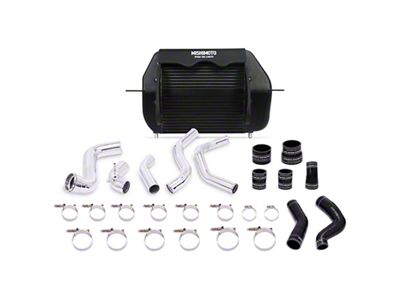 Mishimoto 2011-2014 Ford F-150 EcoBoost Black Intercooler w/ Polished Pipes - MMINT-F150-11KPBK