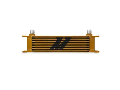 Mishimoto Universal 10-Row Oil Cooler; Gold (Universal; Some Adaptation May Be Required)