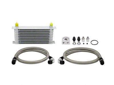 Mishimoto Universal 10 Row Oil Cooler Kit Metal Braided Lines - MMOC-U
