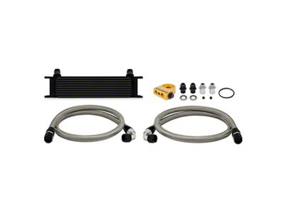 Mishimoto Universal Thermostatic 10 Row Oil Cooler Kit - Black - MMOC-UTBK