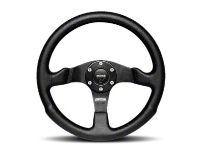 MOMO USA Competition Steering Wheel 350 mm - Black AirLeather/Black Spokes - COM35BK0B