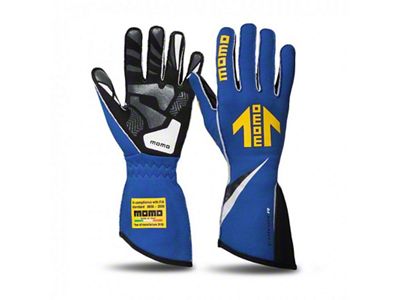MOMO USA Corsa R Gloves Size 8 FIA 8856-2000 -Blue