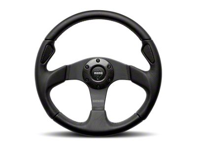MOMO USA Jet Steering Wheel 350 mm - Black AirLeather/Black Spokes - JET35BK0B