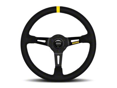 MOMO USA MOD08 Steering Wheel 350 mm - Black Suede/Black Spokes/1 - R1908/35S