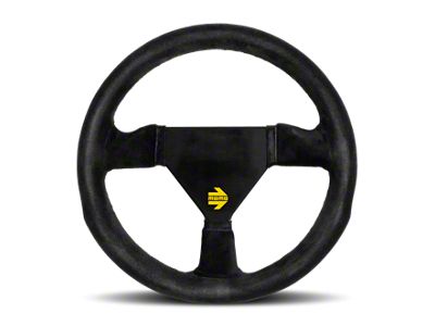 MOMO USA MOD11 Steering Wheel 260 mm - Black Suede/Black Spokes