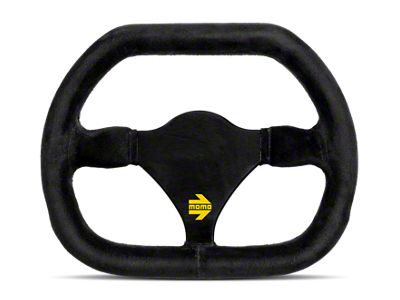 MOMO USA MOD29 Steering Wheel 270 mm - Black Suede/Black Spokes