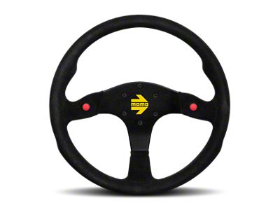 MOMO USA MOD80 Steering Wheel 350 mm - Black Suede/Black Spokes - R1980/35S