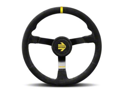 MOMO USA MODN38 Steering Wheel 380 mm - Black Suede/Black Spokes