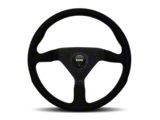 MOMO USA Montecarlo Alcantara Steering Wheel 350 mm - Black/Black Stitch/Black - MCL35AL1B