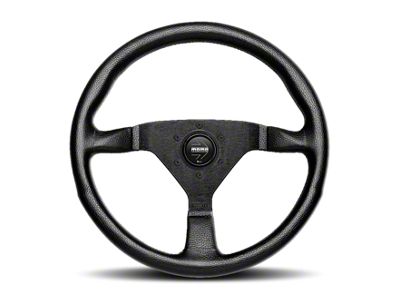 MOMO USA Montecarlo Steering Wheel 350 mm - Black Leather/Red Stitch/Black - MCL35BK3B