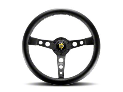 MOMO USA Prototipo Steering Wheel 350 mm - Black Leather/Wht Stitch/Black - PRO35BK2B