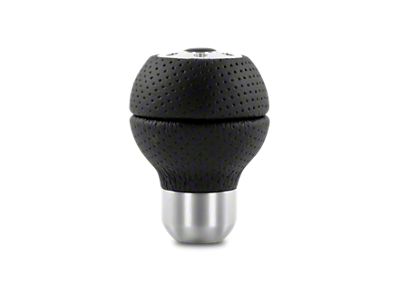 MOMO USA Race Shift Knob - Black Airleather; Aluminum Insert - RACAIR