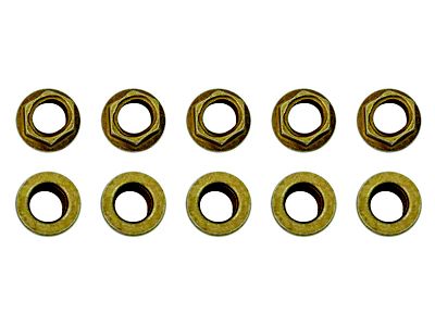Moroso 1/4in-28 Zinc Flange Nut w/ Washer Face - 10 - 38837